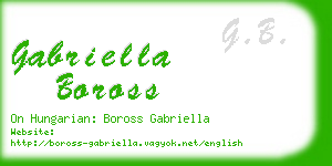 gabriella boross business card